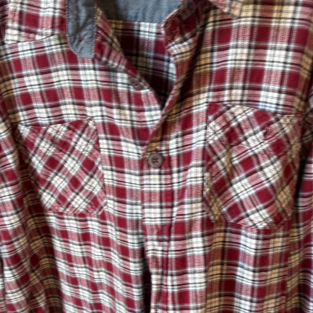 Wrangler Burgundy Plaid‎ Long Sleeve Shirt